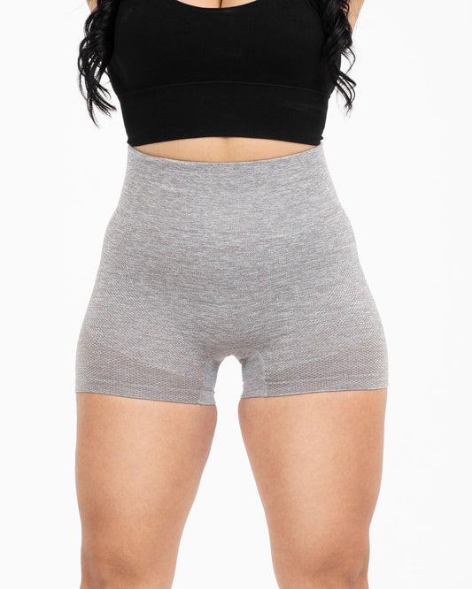 Light grey scrunch butt shorts